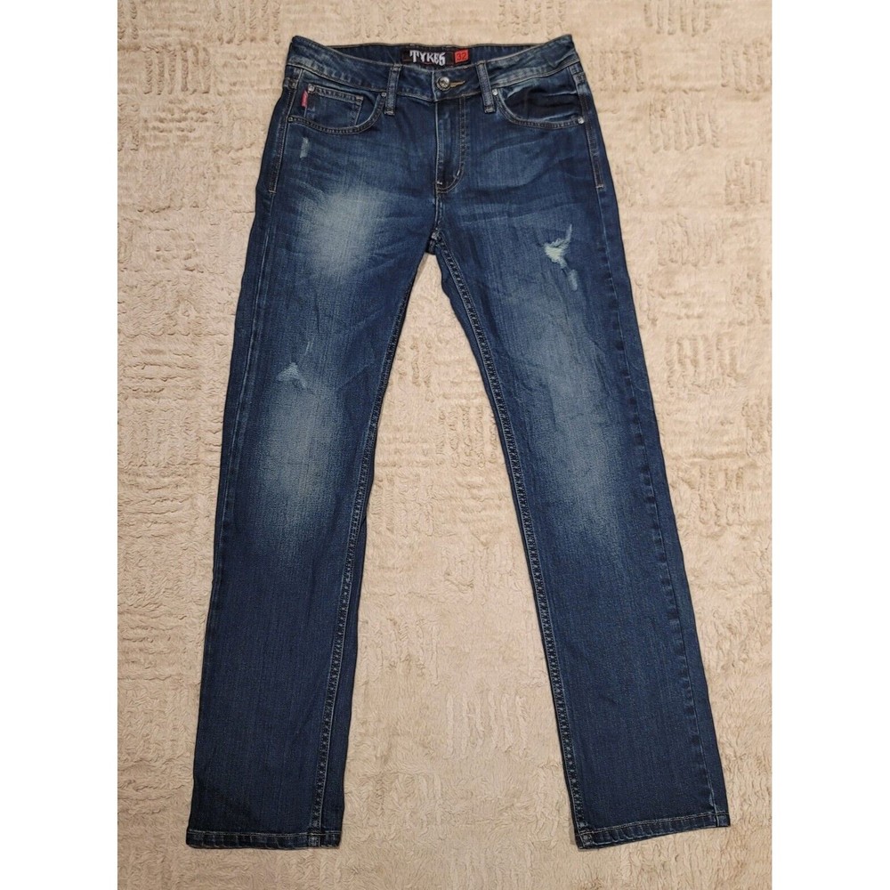 Tykes Dickies Denim Jeans Slim Fitting Taper Dark Wash Blue Size 32x30.5